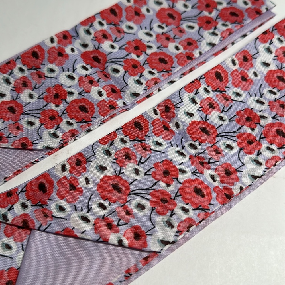 Two Floral Thin Purse Scarves / Hair Bands / Scarves- #1304